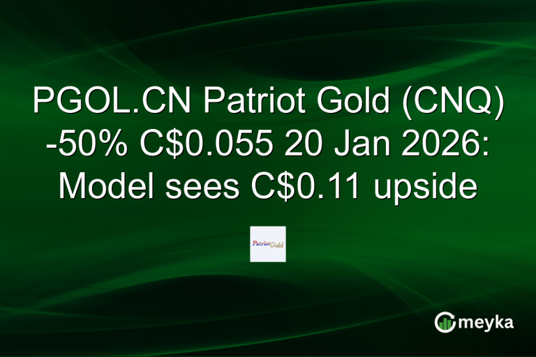 PGOL.CN Patriot Gold (CNQ) -50% C$0.055 20 Jan 2026: Model sees C$0.11 upside