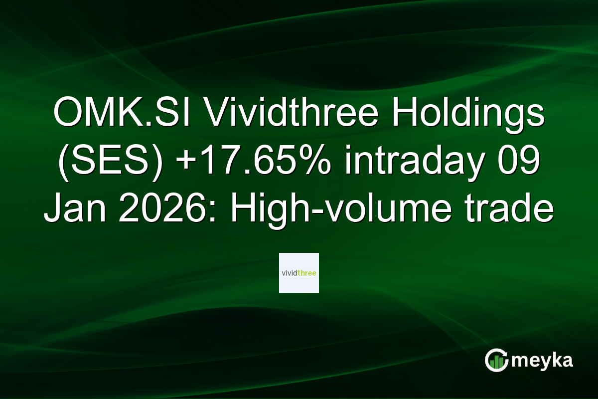 OMK.SI Vividthree Holdings (SES) +17.65% intraday 09 Jan 2026: High-volume trade