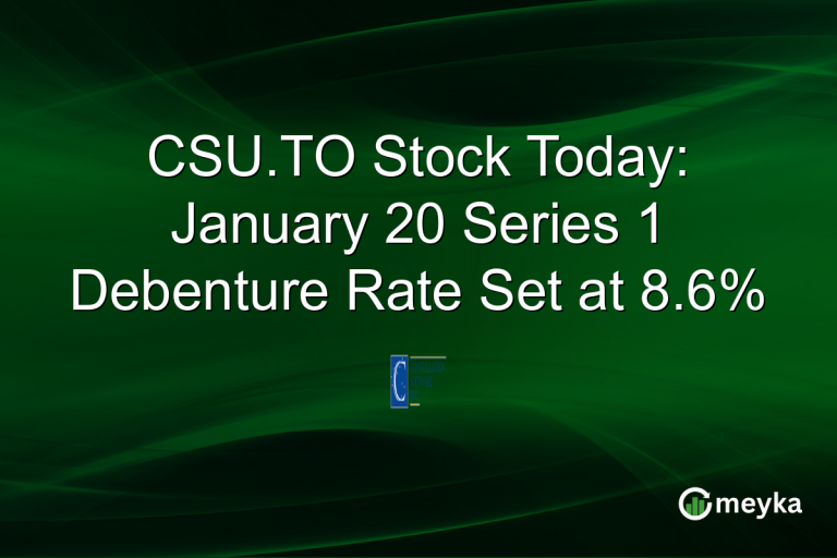 CSU.TO Stock Today: January 20 Series 1 Debenture Rate Set at 8.6%
