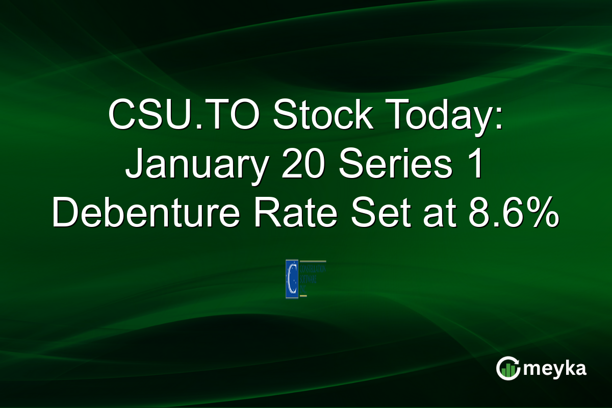 CSU.TO Stock Today: January 20 Series 1 Debenture Rate Set at 8.6%