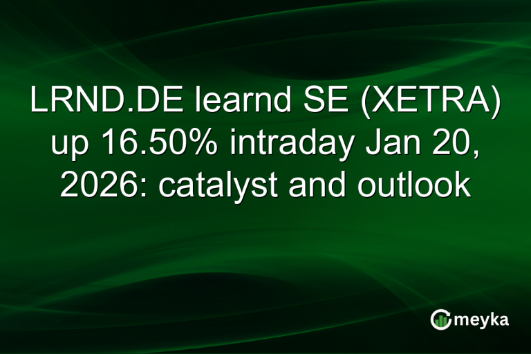 LRND.DE learnd SE (XETRA) up 16.50% intraday Jan 20, 2026: catalyst and outlook