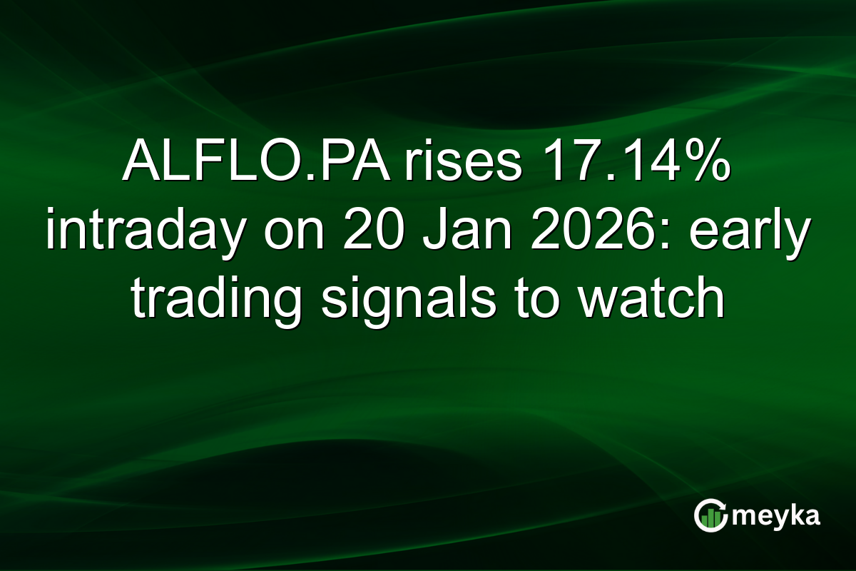 ALFLO.PA rises 17.14% intraday on 20 Jan 2026: early trading signals to watch
