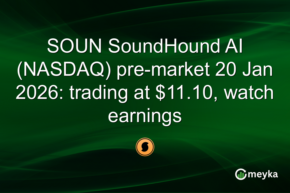 SOUN SoundHound AI (NASDAQ) pre-market 20 Jan 2026: trading at $11.10, watch earnings
