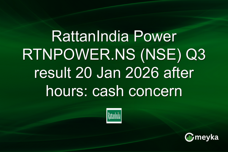RattanIndia Power RTNPOWER.NS (NSE) Q3 result 20 Jan 2026 after hours: cash concern