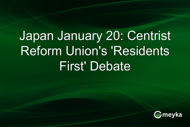 Japan January 20: Centrist Reform Union's 'Residents First' Debate