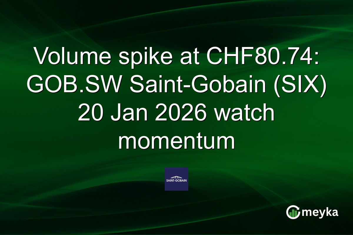 Volume spike at CHF80.74: GOB.SW Saint-Gobain (SIX) 20 Jan 2026 watch momentum