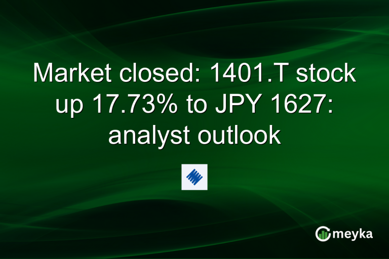 Market closed: 1401.T stock up 17.73% to JPY 1627: analyst outlook