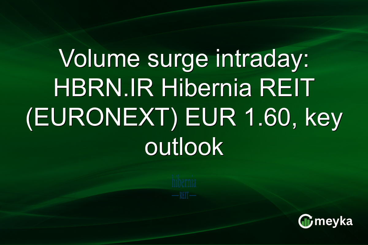 Volume surge intraday: HBRN.IR Hibernia REIT (EURONEXT) EUR 1.60, key outlook