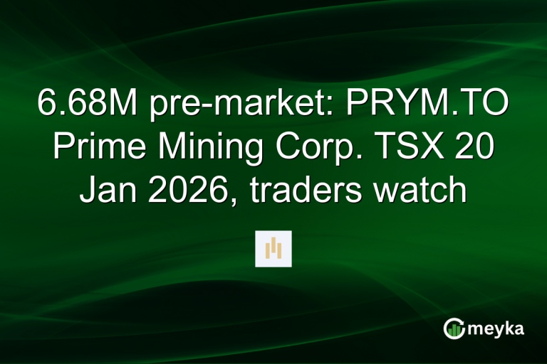 6.68M pre-market: PRYM.TO Prime Mining Corp. TSX 20 Jan 2026, traders watch