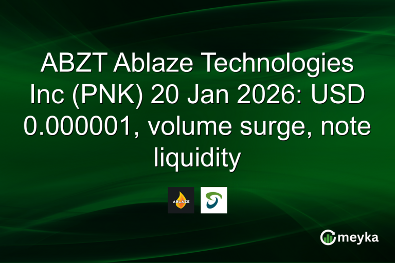 ABZT Ablaze Technologies Inc (PNK) 20 Jan 2026: USD 0.000001, volume surge, note liquidity