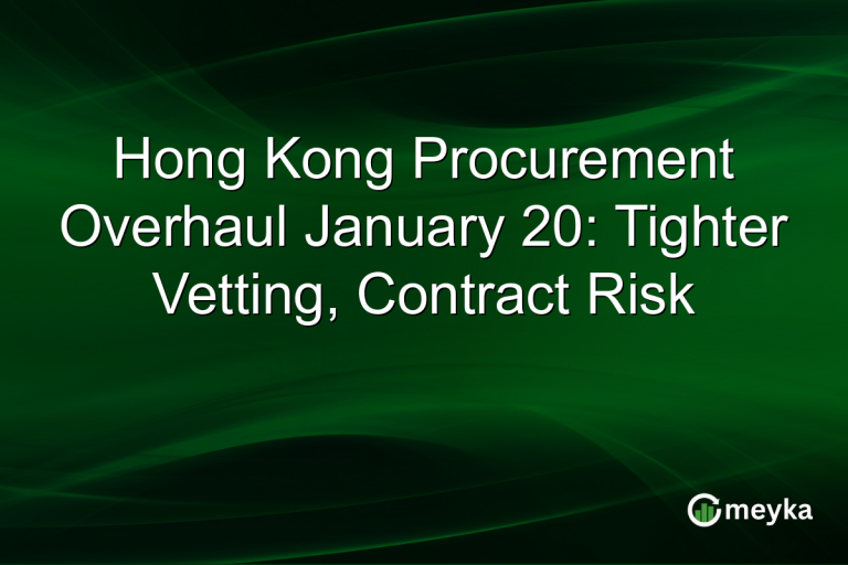 Hong Kong Procurement Overhaul January 20: Tighter Vetting, Contract Risk