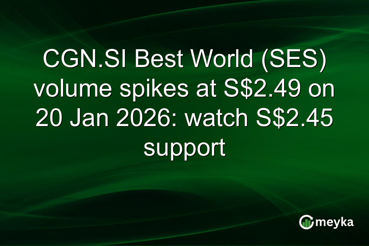 CGN.SI Best World (SES) volume spikes at S$2.49 on 20 Jan 2026: watch S$2.45 support