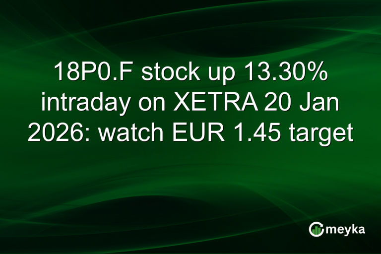 18P0.F stock up 13.30% intraday on XETRA 20 Jan 2026: watch EUR 1.45 target