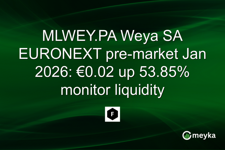 MLWEY.PA Weya SA EURONEXT pre-market Jan 2026: €0.02 up 53.85% monitor liquidity