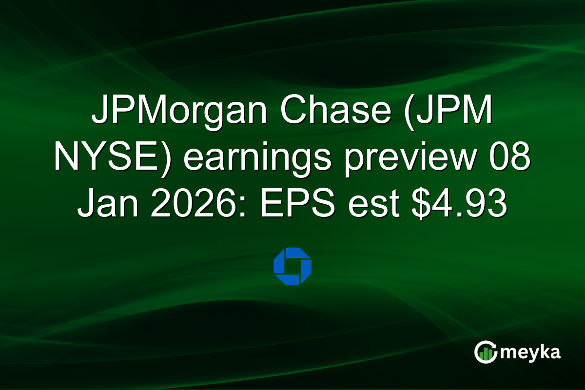 JPMorgan Chase (JPM NYSE) earnings preview 08 Jan 2026: EPS est $4.93