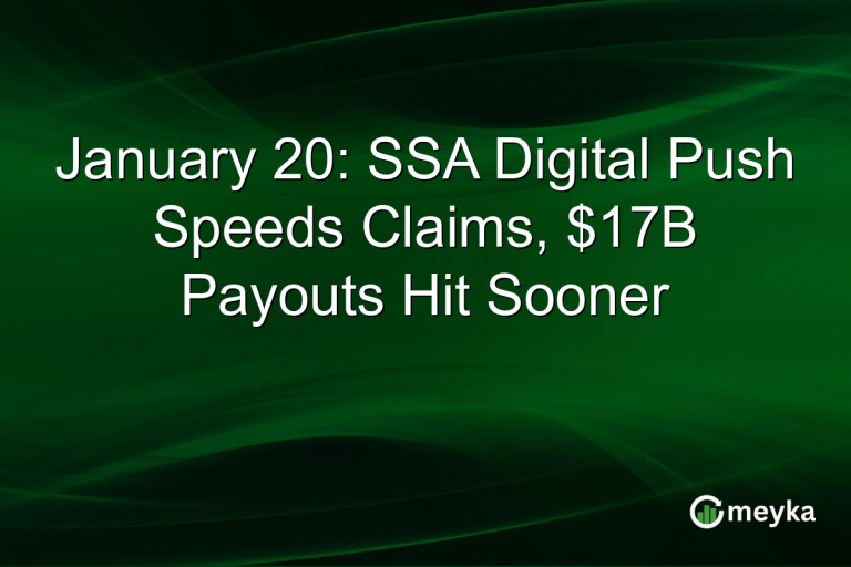 January 20: SSA Digital Push Speeds Claims, $17B Payouts Hit Sooner