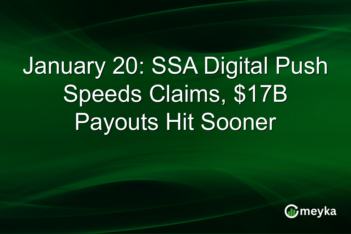 January 20: SSA Digital Push Speeds Claims, $17B Payouts Hit Sooner