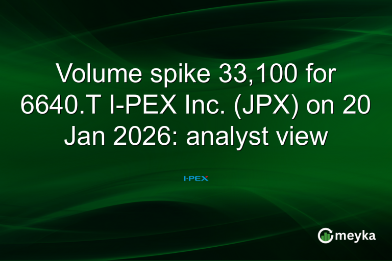 Volume spike 33,100 for 6640.T I-PEX Inc. (JPX) on 20 Jan 2026: analyst view