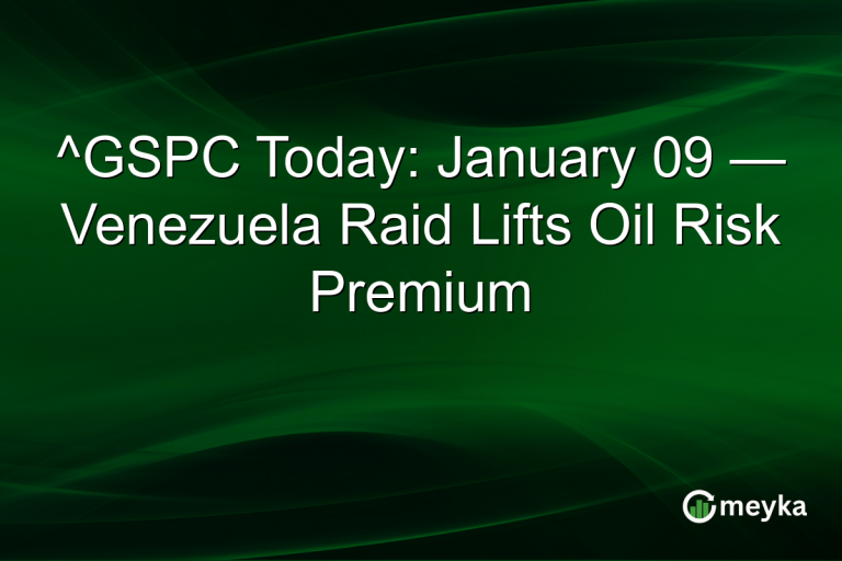 ^GSPC Today: January 09 — Venezuela Raid Lifts Oil Risk Premium