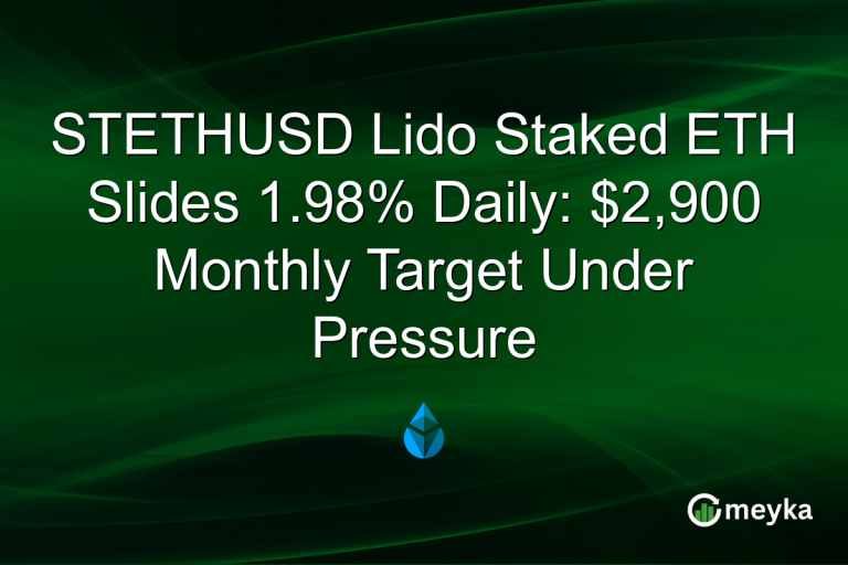 STETHUSD Lido Staked ETH Slides 1.98% Daily: $2,900 Monthly Target Under Pressure