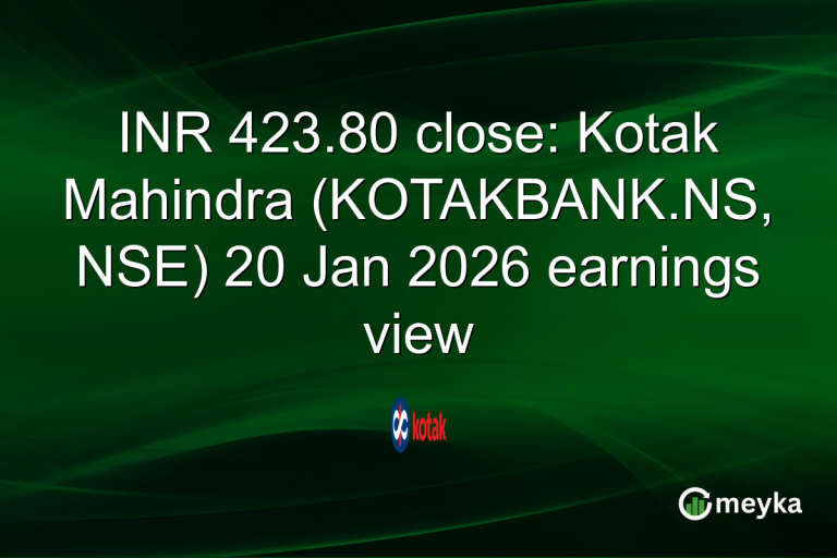 INR 423.80 close: Kotak Mahindra (KOTAKBANK.NS, NSE) 20 Jan 2026 earnings view