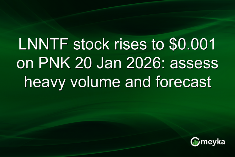 LNNTF stock rises to $0.001 on PNK 20 Jan 2026: assess heavy volume and forecast