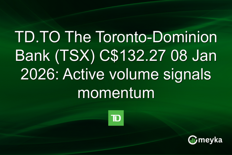 TD.TO The Toronto-Dominion Bank (TSX) C$132.27 08 Jan 2026: Active volume signals momentum