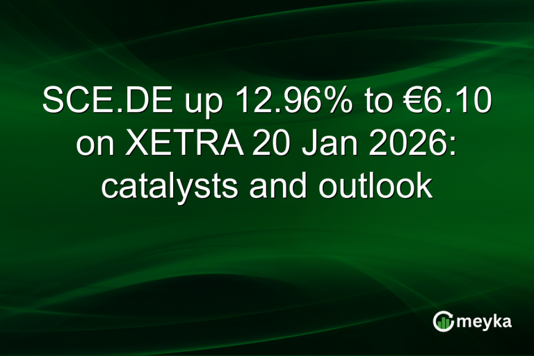 SCE.DE up 12.96% to €6.10 on XETRA 20 Jan 2026: catalysts and outlook