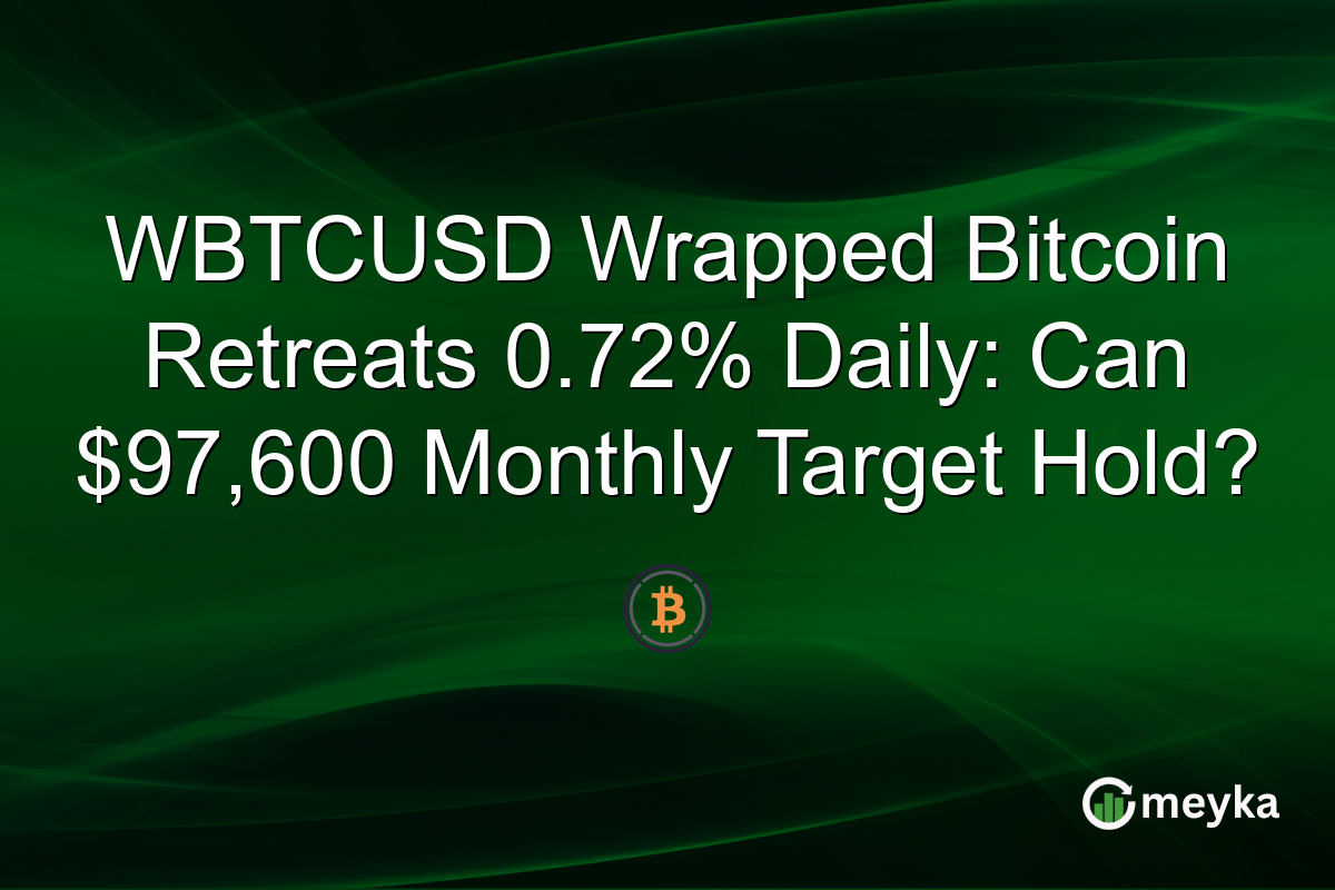 WBTCUSD Wrapped Bitcoin Retreats 0.72% Daily: Can $97,600 Monthly Target Hold?