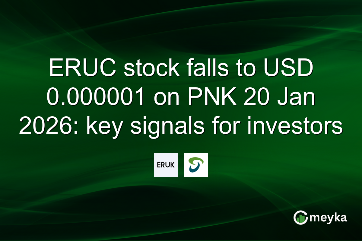 ERUC stock falls to USD 0.000001 on PNK 20 Jan 2026: key signals for investors