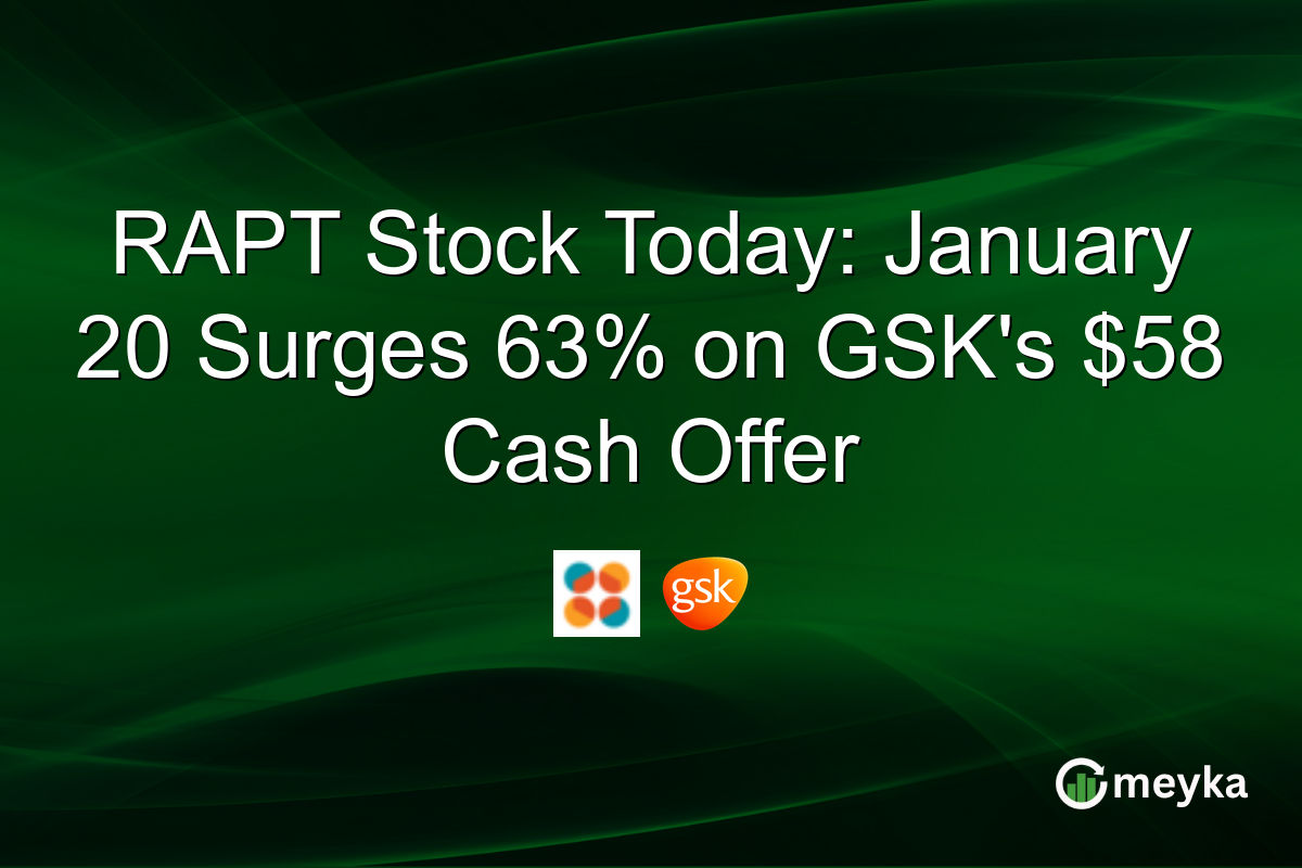 RAPT Stock Today: January 20 Surges 63% on GSK's $58 Cash Offer