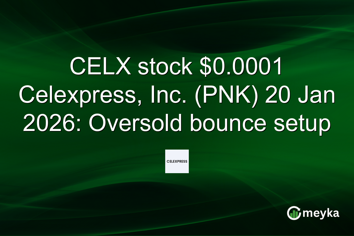 CELX stock $0.0001 Celexpress, Inc. (PNK) 20 Jan 2026: Oversold bounce setup