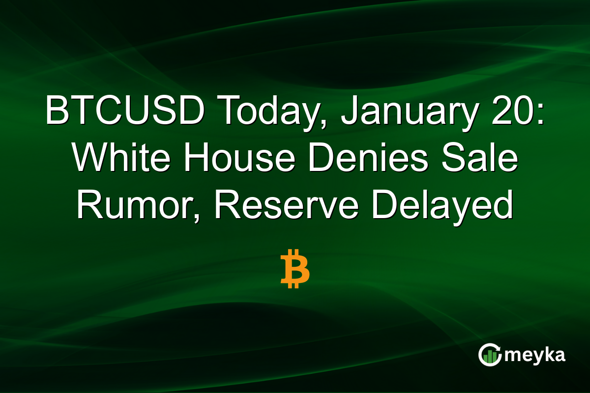 BTCUSD Today, January 20: White House Denies Sale Rumor, Reserve Delayed