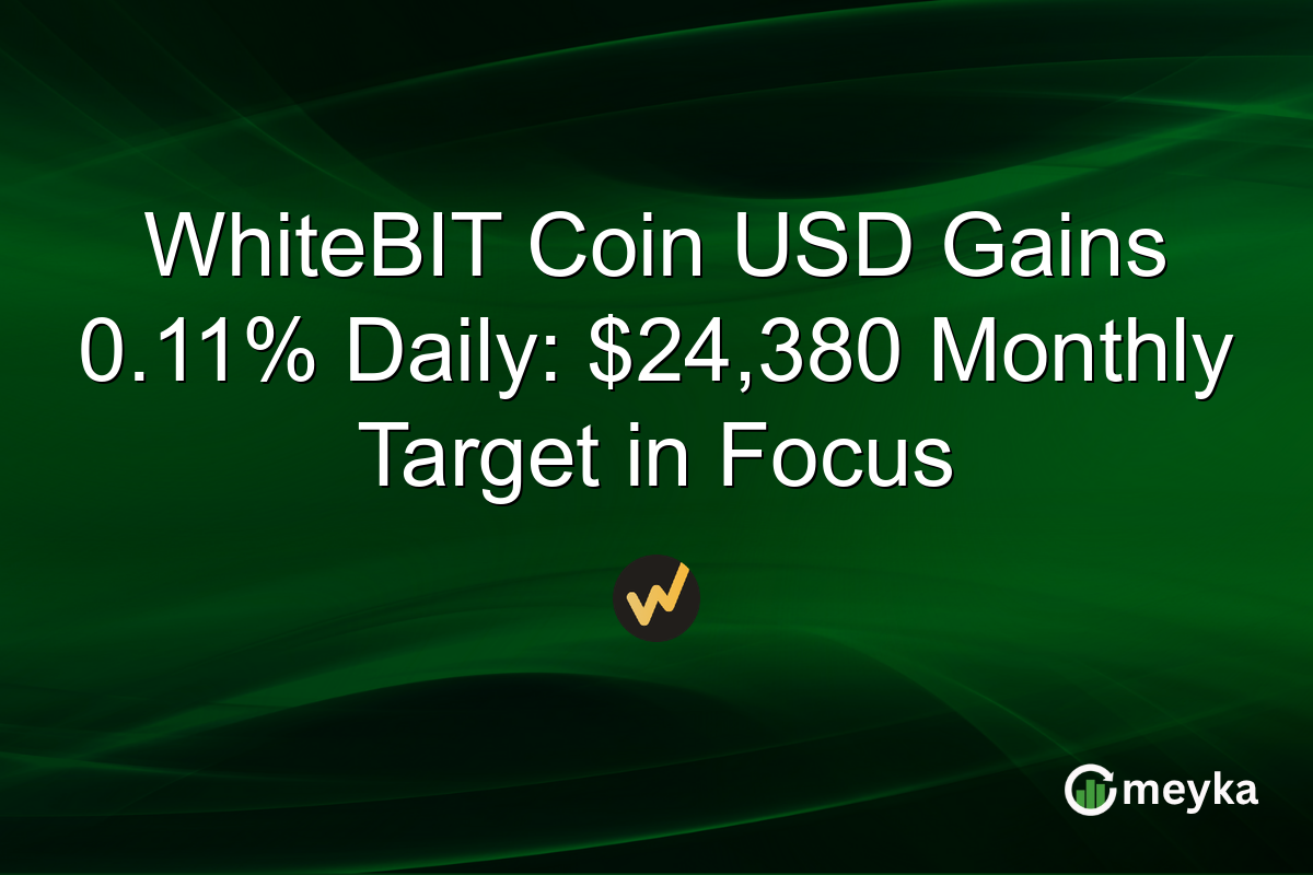 WhiteBIT Coin USD Gains 0.11% Daily: $24,380 Monthly Target in Focus