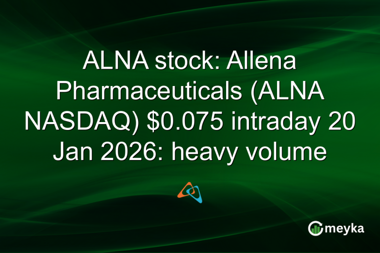 ALNA stock: Allena Pharmaceuticals (ALNA NASDAQ) $0.075 intraday 20 Jan 2026: heavy volume