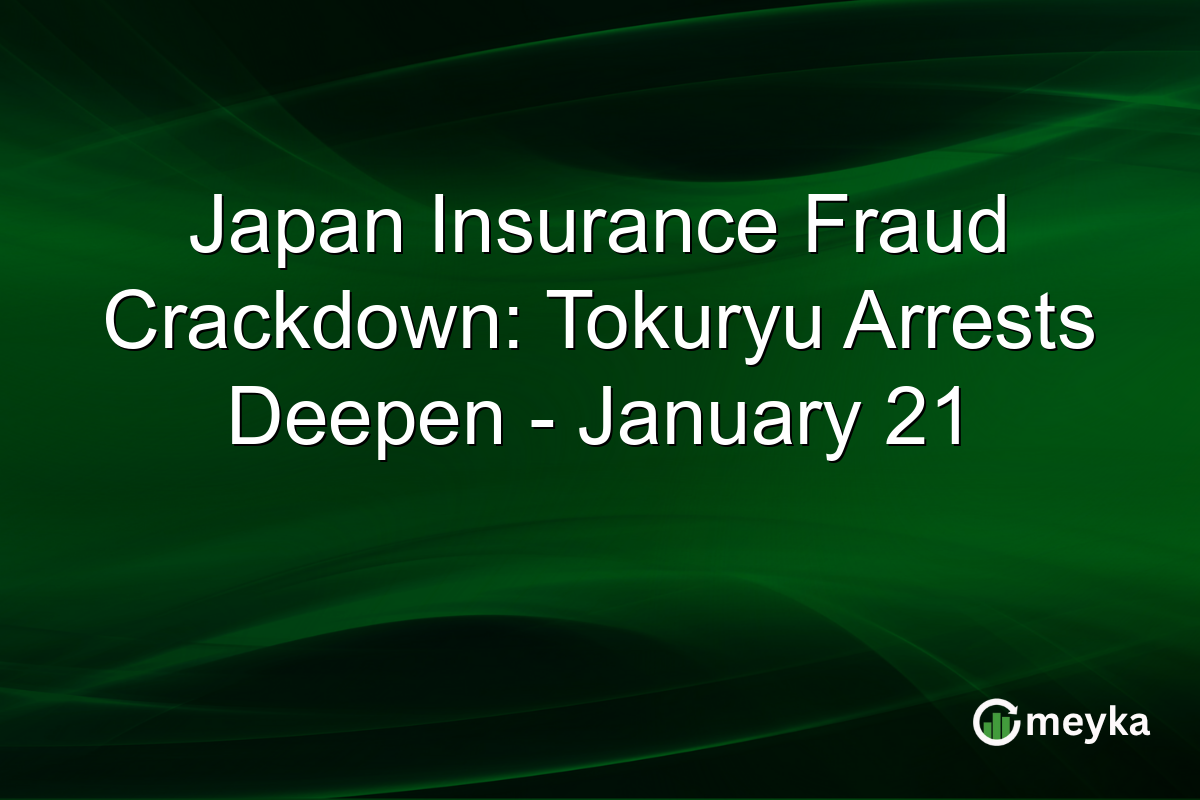 Japan Insurance Fraud Crackdown: Tokuryu Arrests Deepen - January 21
