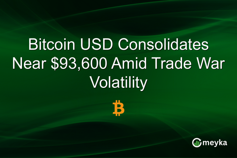 Bitcoin USD Consolidates Near $93,600 Amid Trade War Volatility