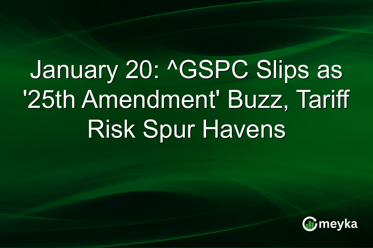 January 20: ^GSPC Slips as '25th Amendment' Buzz, Tariff Risk Spur Havens