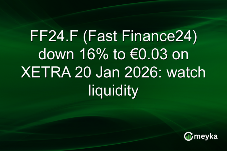 FF24.F (Fast Finance24) down 16% to €0.03 on XETRA 20 Jan 2026: watch liquidity