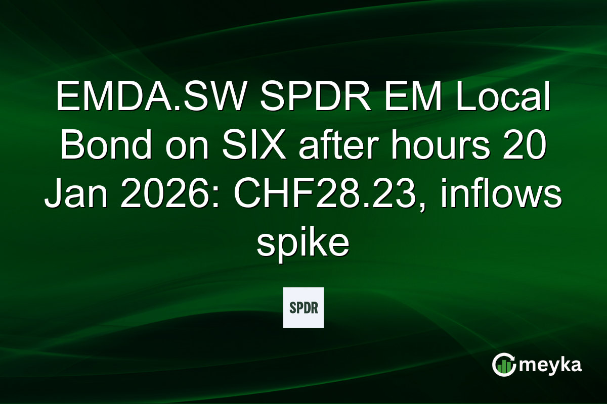 EMDA.SW SPDR EM Local Bond on SIX after hours 20 Jan 2026: CHF28.23, inflows spike
