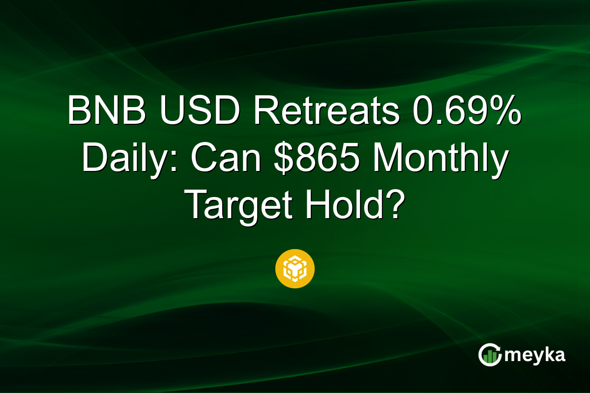 BNB USD Retreats 0.69% Daily: Can $865 Monthly Target Hold?