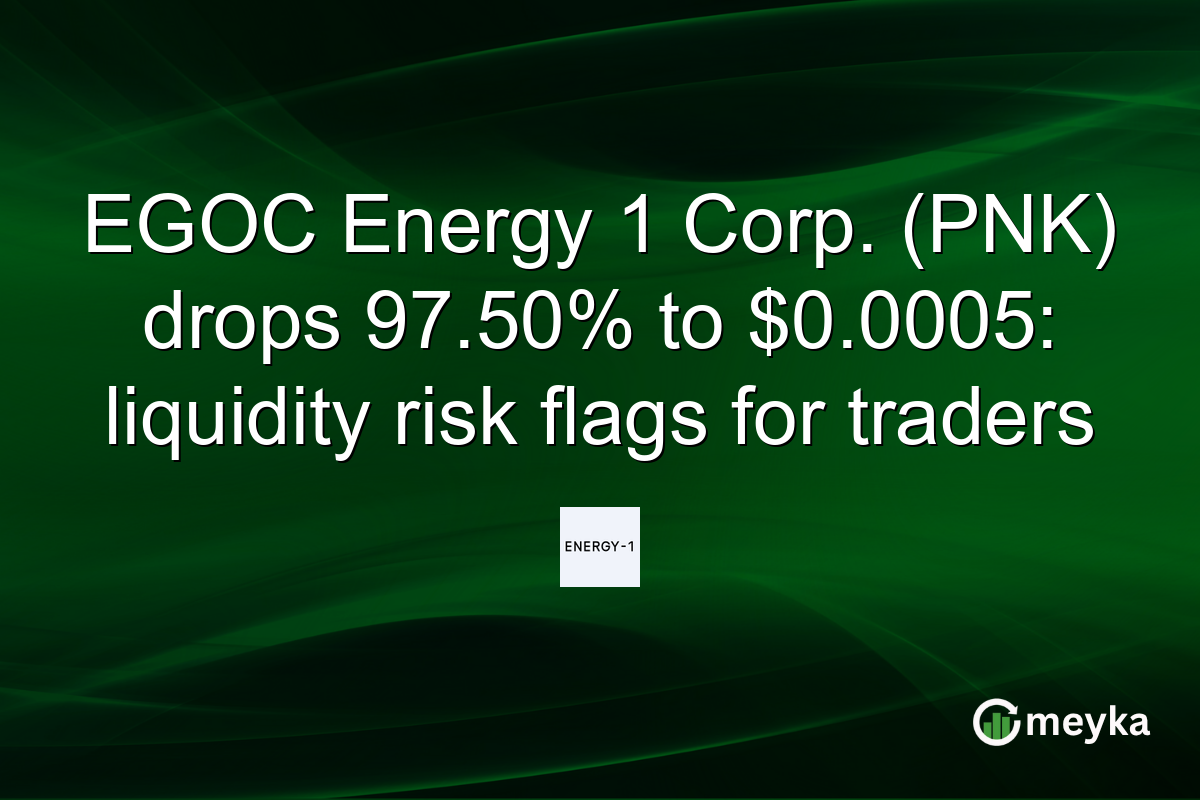 EGOC Energy 1 Corp. (PNK) drops 97.50% to $0.0005: liquidity risk flags for traders