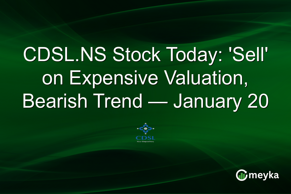 CDSL.NS Stock Today: 'Sell' on Expensive Valuation, Bearish Trend — January 20
