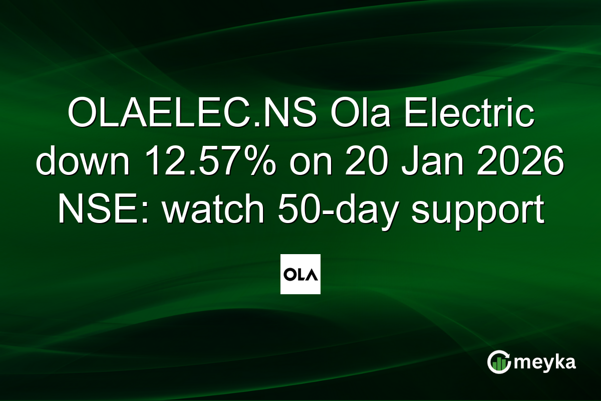 OLAELEC.NS Ola Electric down 12.57% on 20 Jan 2026 NSE: watch 50-day support