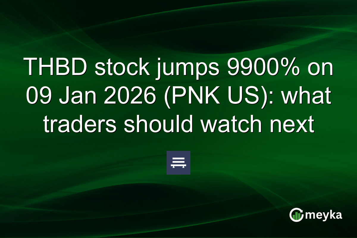 THBD stock jumps 9900% on 09 Jan 2026 (PNK US): what traders should watch next