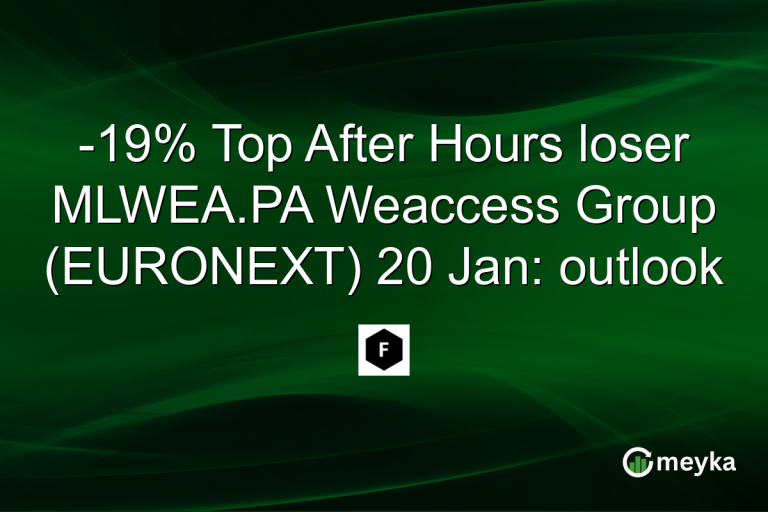 -19% Top After Hours loser MLWEA.PA Weaccess Group (EURONEXT) 20 Jan: outlook