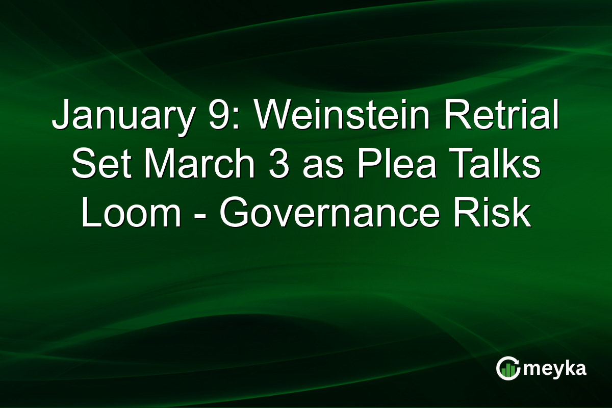 January 9: Weinstein Retrial Set March 3 as Plea Talks Loom - Governance Risk