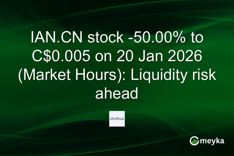 IAN.CN stock -50.00% to C$0.005 on 20 Jan 2026 (Market Hours): Liquidity risk ahead