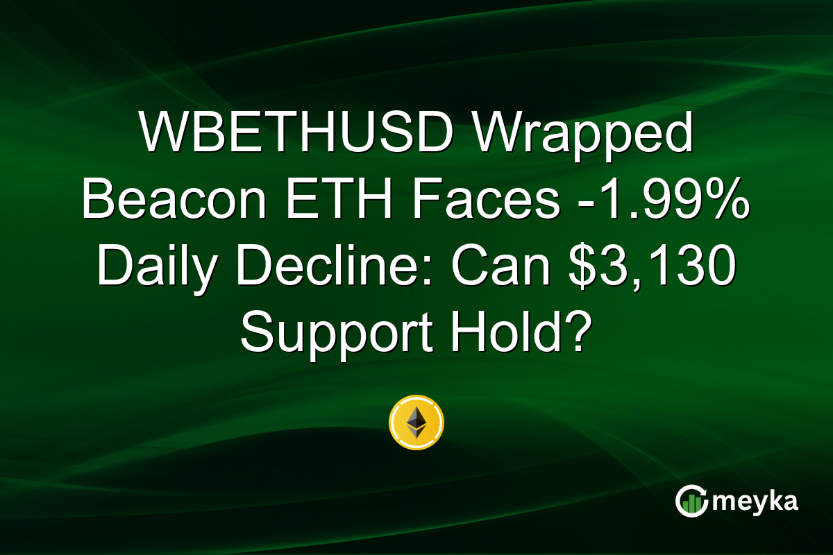 WBETHUSD Wrapped Beacon ETH Faces -1.99% Daily Decline: Can $3,130 Support Hold?