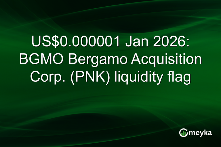 US$0.000001 Jan 2026: BGMO Bergamo Acquisition Corp. (PNK) liquidity flag